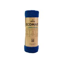 Pano Microfibra Limpa Pisos Área Interna Pequeno 40 x 60 cm Azul Ákora
