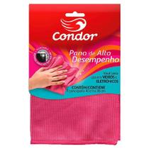 Pano Microfibra Limpa Vidros Rosa 40x30cm - Condor