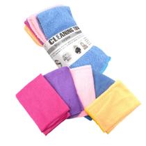 Pano Microfibra Limpeza Kit Com 5 Peças