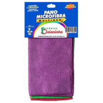 Pano Microfibra Multiuso Baianinha Cores Sortidas 3 Unidades