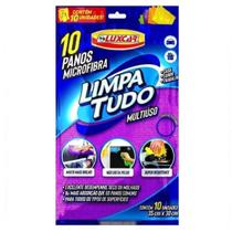 Pano Microfibra Para Limpeza Conjunto c/ 10 Un Luxcar 35 X 30 Pano Microfibra Para Limpeza Conjunto c/ 10 Un Luxcar 35 X 30