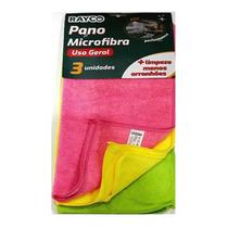 Pano Microfibra Tecido de Alta Absorção 35x35cm 3un. Rayco