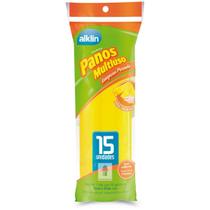 Pano Multiuso Amarelo Limpeza Pesada 15 unidades Alklin Pano Multiuso Amarelo Limpeza Pesada 15 unidades Alklin