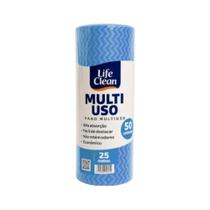Pano Multiuso Azul Rolo com 28cm x 25m Life Clean
