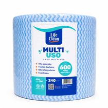 Pano Multiuso Bobina Picotada Azul 240m 600 Panos Alta Absorção Descartável Life Clean Limpeza Profissional Pano Multiuso Bobina Picotada Azul 240m 600 Panos Alta Absorção Descartável Life Clean Limpeza Profissional