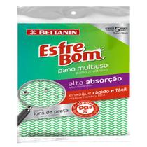 Pano multiuso esfrebom verde 5un bettanin Pano multiuso esfrebom verde 5un bettanin