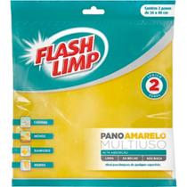 Pano Multiuso Flashlimp Amarelo C/2 4540 Pano Multiuso Flashlimp Amarelo C/2 4540