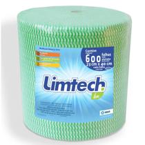Pano Multiuso Limtech - 23cm X 240m - 600 Folhas - 35g/m² - Verde