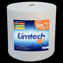 Pano Multiuso Limtech - 33cm X 300m - 600 Folhas - 45g/m² - Branco - Ober