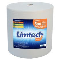 Pano Multiuso Limtech - 33cm X 300m - 600 Folhas - 45g/m² - Branco