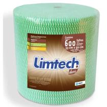 Pano Multiuso Limtech - 33cm X 300m - 600 Folhas - 45g/m² - Verde