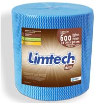 Pano Multiuso Limtech Wave - 33cm X 300m - 600 Folhas - 45g/m² - Azul Pano Multiuso Limtech Wave - 33cm X 300m - 600 Folhas - 45g/m² - Azul