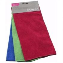 Pano Multiuso Microfibra Camesa (Kit c/ 3 Unidades)