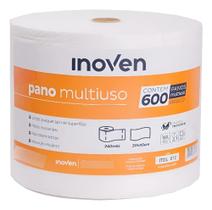 Pano Multiuso para cozinha e limpeza tipo perfex rolo com 600 panos branco Inoven Cód.1320