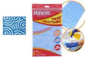 Pano Multiuso Perflex Lavavél medida 28x50 cm marca Vabene com 5 Unidades, Enxuga, Limpa, Lustra