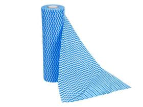 Pano Multiuso - Rolo 25 Panos De 30Cm X 20Cm Picotado Azul