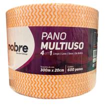 Pano multiuso SLIM 20cm x 300m - 600 panos (picotado aprox. 50cm) NOBRE laranja