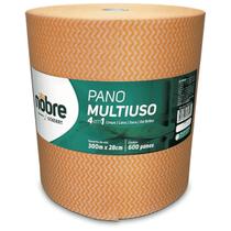 Pano multiuso SLIM 28cm x 300m - 600 panos picotado NOBRE laranja