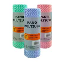 Pano Multiuso Tipo Perfex Rolo com 25 Panos Para Limpeza Microfibra