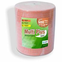 Pano Multiuso Wave Multiplus - 29cm X 300m - 600 Folhas - 35g/m² - Laranja