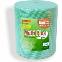 Pano Multiuso Wave Multiplus - 29cm X 300m - 600 Folhas - 35g/m² - Verde
