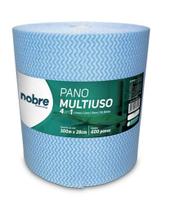 Pano NOBRE Multiuso Azul Rolo c/ 300m x 28cm 600 panos Pano NOBRE Multiuso Azul Rolo c/ 300m x 28cm 600 panos