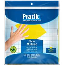 Pano p/ Limpeza Amarelo - 24 embalagens c/ 2 unidades - Pratik