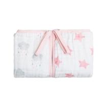 Pano Paninho De Boca Bebê Soft Menina 40x40 C/Prendedor de Chupeta