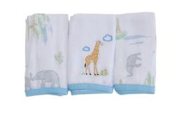 Pano Paninho de Boca Bordado fralda soft prendedor de chupeta 25x25cm c/ 3 unidades - Papi