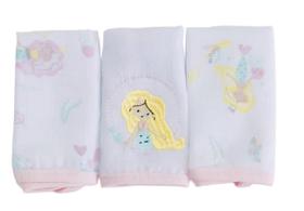 Pano Paninho de Boca Bordado fralda soft prendedor de chupeta 25x25cm c/ 3 unidades - Papi