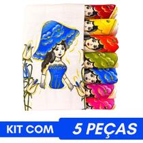 Pano Para Fazer Saia Crochê Boneca Artesã C/ Glitter - 5 Un.