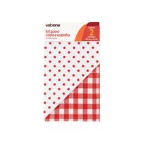 Pano prato 2un bolinha/xadrez 40x65cm - vabene