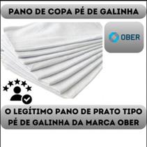 Pano Prato Pé De Galinha Ober Bainha Liso Atacado - Kit 12un