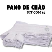 Pano Saco De Chão Branco 15 Unidades 70x 45cm Grosso Grande Duplo Alvejado Algodão