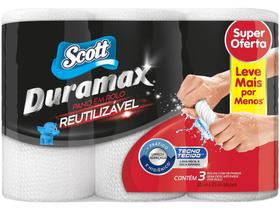 Pano Semi Descartável Reutilizável Scott Duramax 58 Panos 3 Rolos