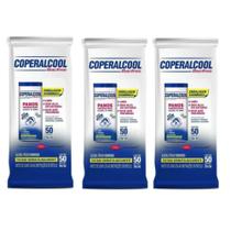 Pano Umedecido Coperalcool Bacfree C/ 3 Pct - 50 Lenços Cada