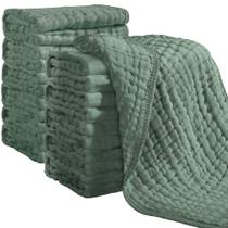 Panos de Arroto Looxii Muslin - 12 Unidades, 100% Algodão, 50x25cm (Verde Escuro) Panos de Arroto Looxii Muslin - 12 Unidades, 100% Algodão, 50x25cm (Verde Escuro)