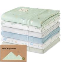 Panos de arroto orgânicos para bebês, meninos e meninas pacote com 6 panos grandes de algodão para arrotar para bebês, trapos cuspidos, superabsorventes e ultramacios para recém-nascidos, neutros em termos de gênero, laváveis à máquina, duráveis (vasos)