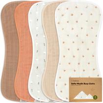 Panos de arroto para bebês KeaBabies, pacote com 5 pacotes de algodão de bambu, 21 x 25 cm
