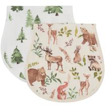 Panos de arroto para bebês LifeTree, pacote com 2 unidades, algodão de bambu, 56x25 cm