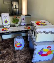 Panos De Cozinha Bordados Caracol Grande kit 6 Peças