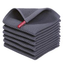 Panos de cozinha Homaxy Waffle Weave 100% algodão, 30 x 30 cm, pacote com 6 Panos de cozinha Homaxy Waffle Weave 100% algodão, 30 x 30 cm, pacote com 6
