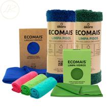 Panos de Limpeza Ákora Ecomais 2 Limpa Pisos G 1 Louças e Cristais 1 Vidros e Inox 3 Pano Mágico