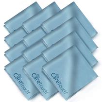 Panos de limpeza Care Touch Microfiber, pacote com 12 unidades para óculos