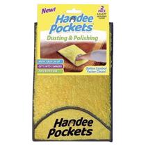 Panos de limpeza de microfibra e bolsos Handee 16x25 cm, pacote com 2
