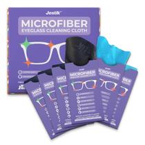 Panos de limpeza de óculos de microfibra Jestik, pacote com 6 Panos de limpeza de óculos de microfibra Jestik, pacote com 6