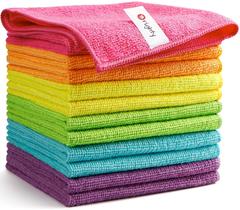 Panos de limpeza Orighty Microfiber, pacote com 12, 30x30cm, absorventes