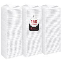 Panos de limpeza Orighty, pacote com 150 panos de loja, reutilizáveis, brancos