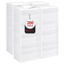 Panos de limpeza Orighty, pacote com 200 panos de loja, reutilizáveis, brancos
