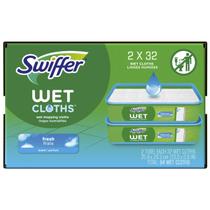 Panos de limpeza úmidos Swiffer Sweeper, recargas de 64 unidades Panos de limpeza úmidos Swiffer Sweeper, recargas de 64 unidades